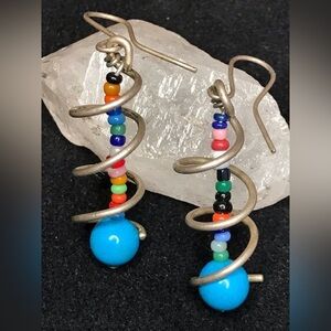 Vintage Sterling 925 Craft Earrings